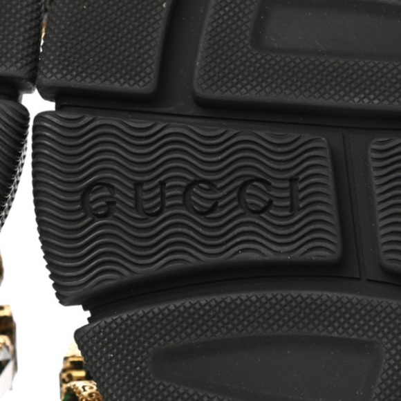 Gucci Black and Gold Sneakers with Green Accents - Picture 5 of 11